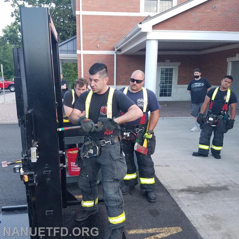 Forcible Entry Training . NFD Visited Congers FD to train tonight with their forcible entry prop. Photo's By Vinny Tuzzolino. 6-13-2022