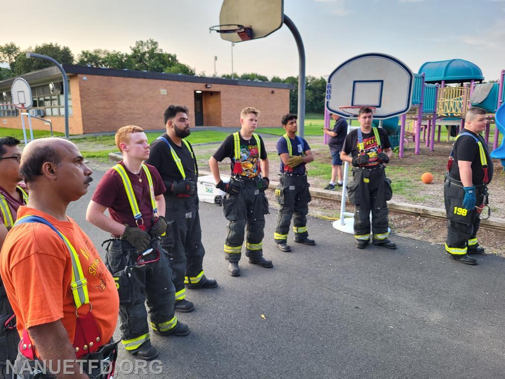 Hose Drill on a hot summers night. Nice cool water 7-24-2023. Photos by Vinny Tuzzolino.