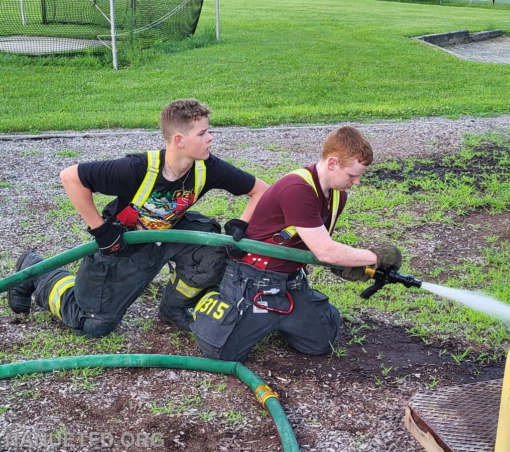 Hose Drill on a hot summers night. Nice cool water 7-24-2023. Photos by Vinny Tuzzolino.