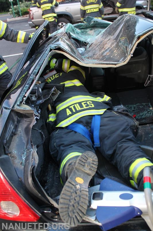 7-29-2019. 8-100 Extrication drill. Under the watchful eyes of the training officers. Photos by Vincent P Tuzzolino

