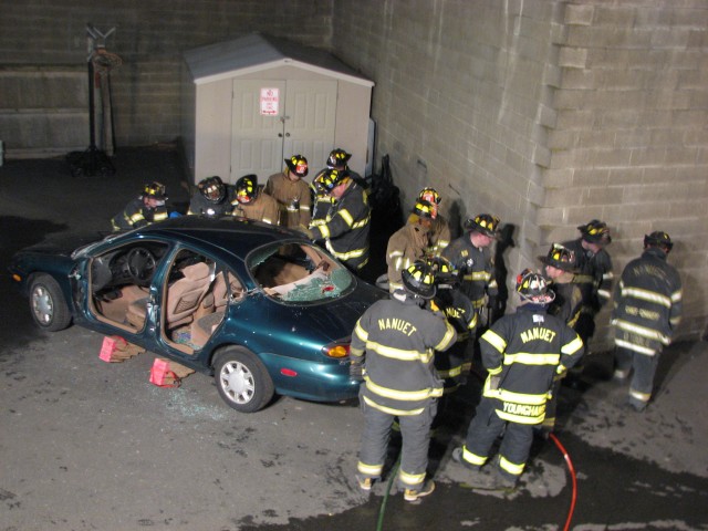 Practicing Extrication techniques at the firehouse