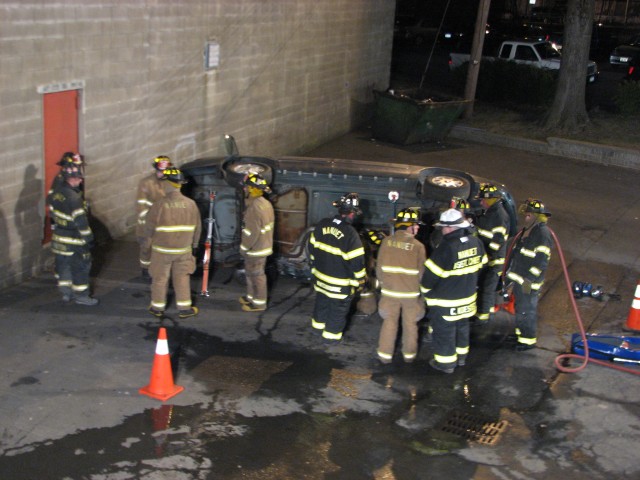 Practicing with our new rescue struts.